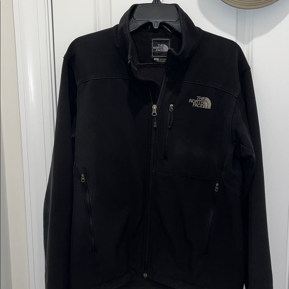 The North Face TNF Bionic Apex Soft Shell Jacket S Black Outdoors Winter Used